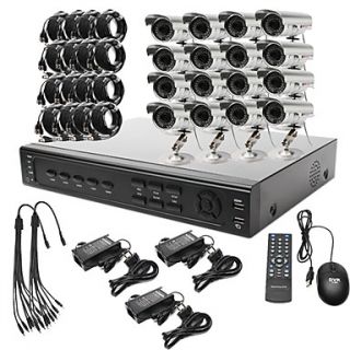 Ultra Low Price 16CH CCTV DVR Kit (H. 264, 16 Outdoor Waterproof Color Cameras)