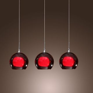 Comtemporary Glass Pendant Lights with 3 Lights Double Shades Designed
