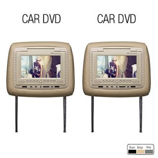 7 Inch LCD Screen Headrest DVD Player with Built in Speaker,CD,DVD,Game (1 Pair)