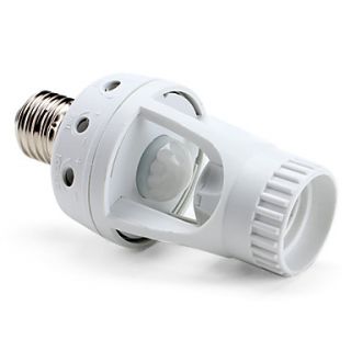 E27 Plug 360 Degree Adjustable Infrared Sensor LED Lamp Holder