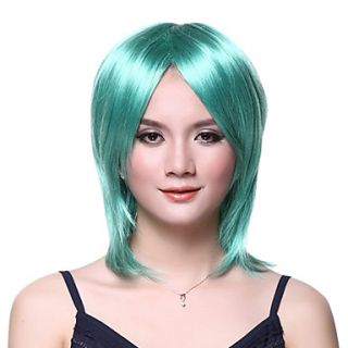 Capless High Quality Emerald Green Straight Long Wig