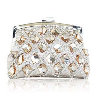 Elegant Satin with Crystal Evening Handbags/Clucthes(More Colors)