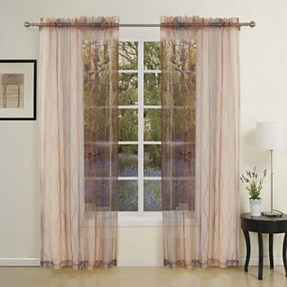 (One Pair) Classic Novelty Embroidery Sheer Curtain