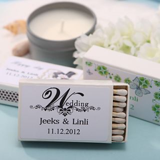 Personalized Matchboxes   Wedding (Set of 12)