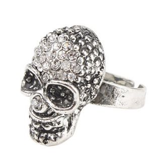 Fashion Skull Rhinestone Studded Ring