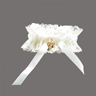 Lace/Satin With Sweetheart Rhinestone Wedding Garter