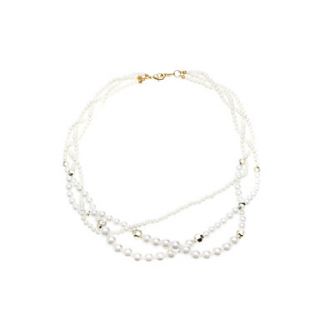 Three Layer Imitation Pearl Necklace