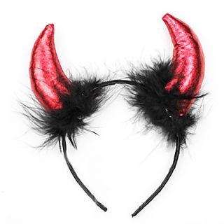 Red Horns Halloween Headpiece (1 piece)