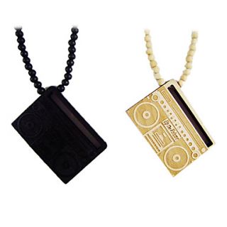 Tape Pattern Wooden Necklace