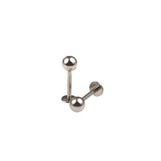 Silver Plated Stainless Steel Navel/Ear Piercing