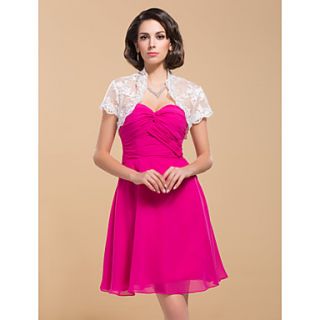 Delicate Short Sleeves Lace Special Occasion Jacket/ Wedding Wrap (More Colors)