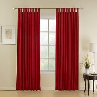 (One Pair) Modern Red Stripe Energy Saving Curtain