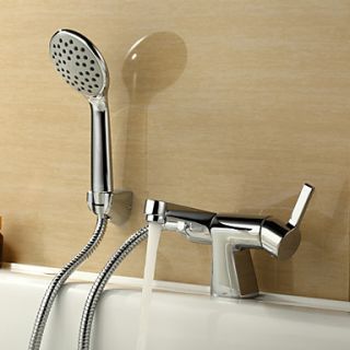 Sprinkle by Lightinthebox   Chrome Finish Widespread Single Handle Brass Bathroom Sink Faucet