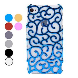 Novelty Flower Rattan Skin Hard Case for iPhone 4/4S (Assorted Colors)