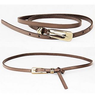Womens Trendy Leather Skinny Belt(1010.90.3cm)