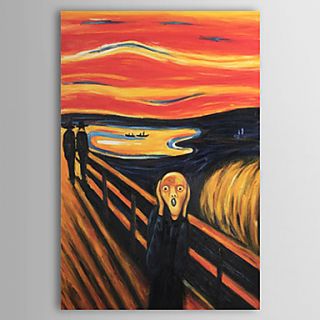 Hand painted Oil Painting The Scream Abstract Portrait Edvard Munch