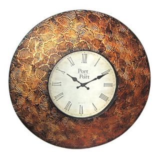 24H Antique Style Wall Clock in Metal 8238003