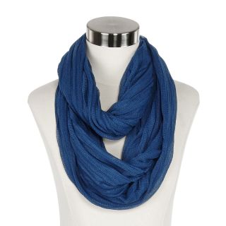 MIXIT Pleated Infinity Scarf, Navy, Womens