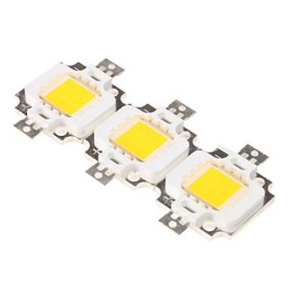 DIY 10W 800 900LM 2850 3050K Warm White Light Integrated LED Module (9 11V, 3 Pack)