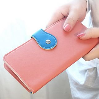 Womens Candy Color Buckle Wallet