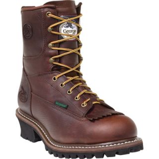 Georgia 8in. Waterproof Steel Toe Logger Boot   Dark Brown, Size 8 1/2, Model#