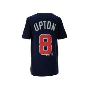 Atlanta Braves Justin Upton Majestic MLB Youth Official Player T Shirt