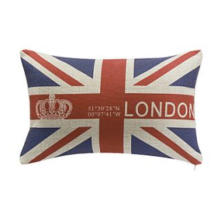 London Style Cotton/Linen Decorative Pillow Cover