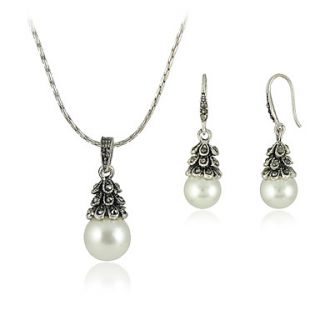 Gorgeous Alloy With Imitation Pearl Womens Jewelry Set Including Necklace, Earrings