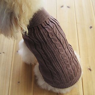 Classical European Style Sweater for Dogs Cats (Brown,XS M)