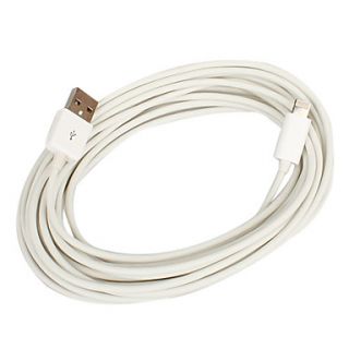 8 Pin Sync and Charge Cable for iPhone 5, iPad Mini, iPad 4, iPods (White, 500cm)