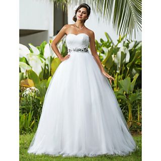 Ball Gown Sweetheart Floor length Tulle Wedding Dress