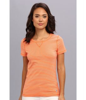 Jones New York S/S Scoop Neck Tee Womens Short Sleeve Pullover (Orange)