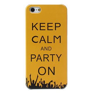 Keep Calm and Party On Pattern Hard Case for iPhone 5/5S