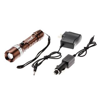 NF 713 Rechargeable 3 Mode Cree XM L T6 Zoom LED Flashlight Set (1800LM, 1x18650)
