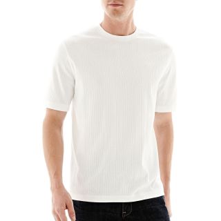 CLAIBORNE Drop Needle Tee, White, Mens