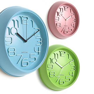 12H Stylish Candy Color Wall Clock