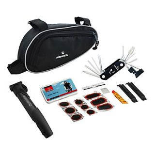 14 in 1 Folding Stainless Bicycle Repair Set with Tool Bag And Pump 21255