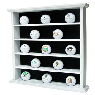 White Golf Ball Cabinet (WhiteDimensions 15 inches high x 14 inches wide x 3.5 inches deepWeight 3.4 pounds )