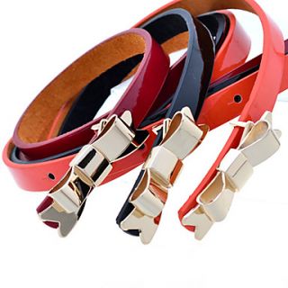 Womens Candy Color Bow Belt