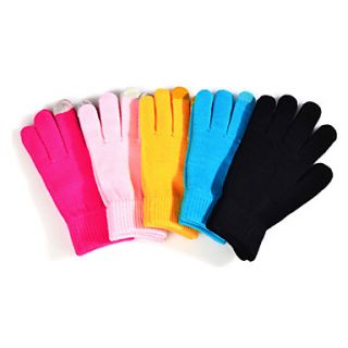 Solid Color Woolen Touch Gloves For iPhone