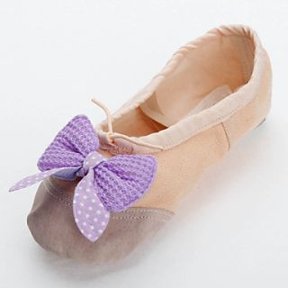Beautiful Handmade Canvas With Butterfly Dance Shoes Split sole Ballet Slipper For Kids