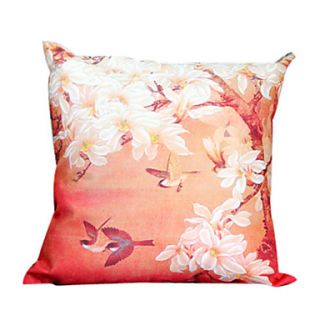 Summer FloralBird Decorative Pillow Cover