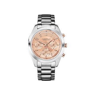 Caravelle New York Womens Rose Tone Dial Chronograph Watch