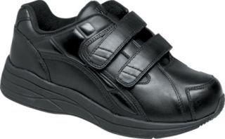 Womens Drew Motion V   Black Leather Velcro Shoes