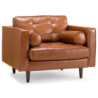 Darrin Leather Chair, Brown