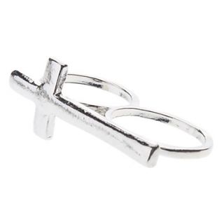 Individuality Vintage Style Cross Double Ring