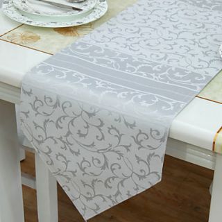 Classic Polyester Cotton Blend Jacquard Floral Table Runners