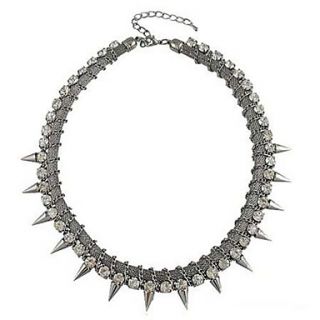 Womens Fashion Rivet Silver Necklace