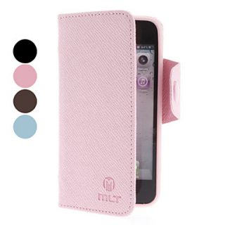 Cute Grass Pattern PU Leather Case with Card Slot for iPhone 5/5S (Assorted Colors)
