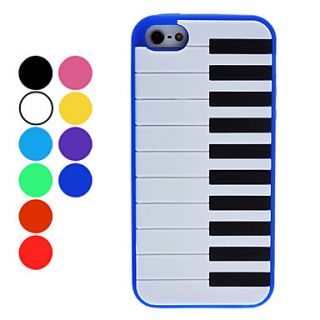 Piano Keyboard Style Soft Case for iPhone 5 (Assorted Colors)